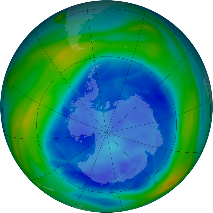 Antarctic ozone map for 24 August 2006